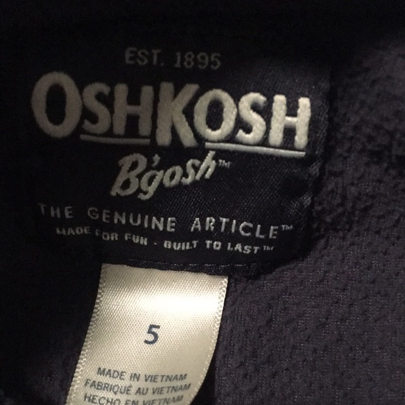 Nautica long sleeved button front collared shirt & OshKosh zip jacket size 5 - Picture 5 of 5